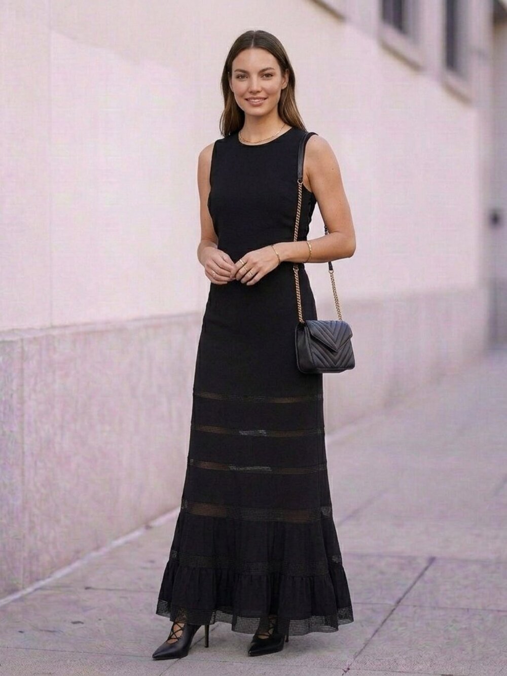 Adrianna Papell Women's Size 6 Black Mermaid Maxi Skirt NWT